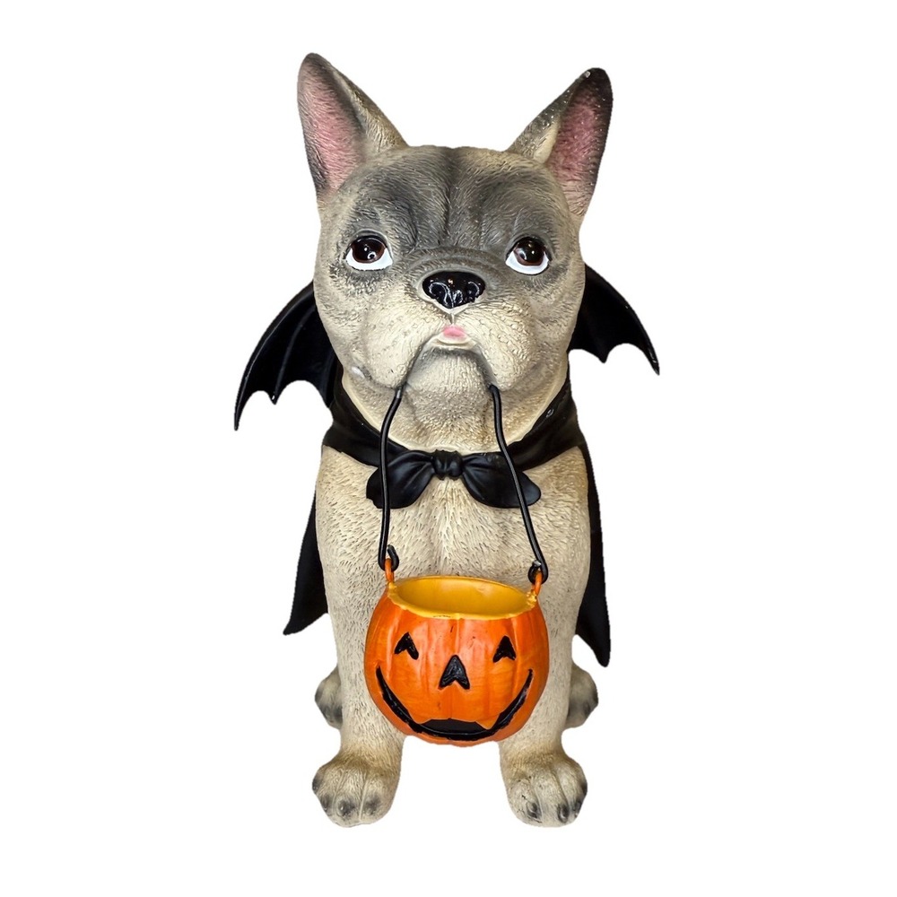 NWT Humane‎ Society Halloween Dracula Frenchie French Bulldog Dog Statue